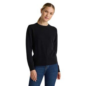 Quince Mongolian 100% Cashmere Black Crewneck Sweater M - Quiet Luxury, Timeless